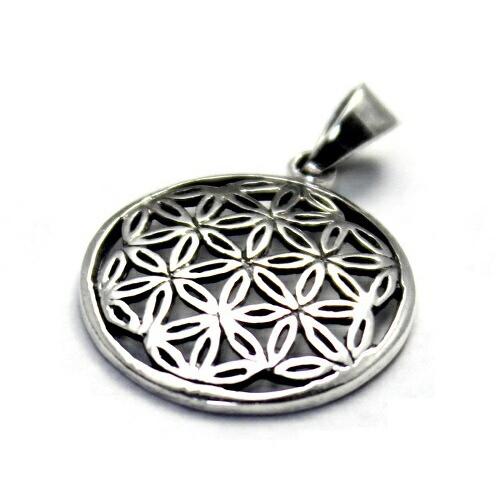 フラワーオブライフ flower of life 神聖幾何学 生命の花 シルバー９２５ ペンダント ...