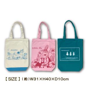 トートバッグ ムーミン ニョロニョロ リトルミィ Moomin B4 帆布 キャンバス かわいい 通学 サブバッグ 大人 メール便｜carol-netstore