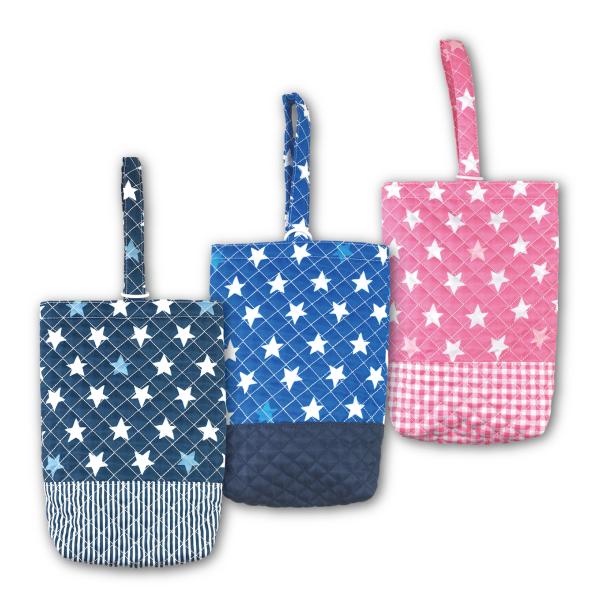 シューズバッグ 星柄 キルト ネイビー ブルー ピンク 男の子 女の子 送料無料 入園入学 通園バッ...