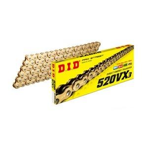 DID 520VX3-104L ZJ(カシメ) GOLD 4525516321631 大同工業株式会社 D.I.D バイク用チェーン｜carparts-choice