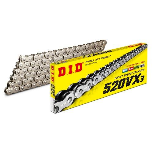 DID 520VX3-120L ZJ(カシメ) SILVER 4525516324717 大同工業株...
