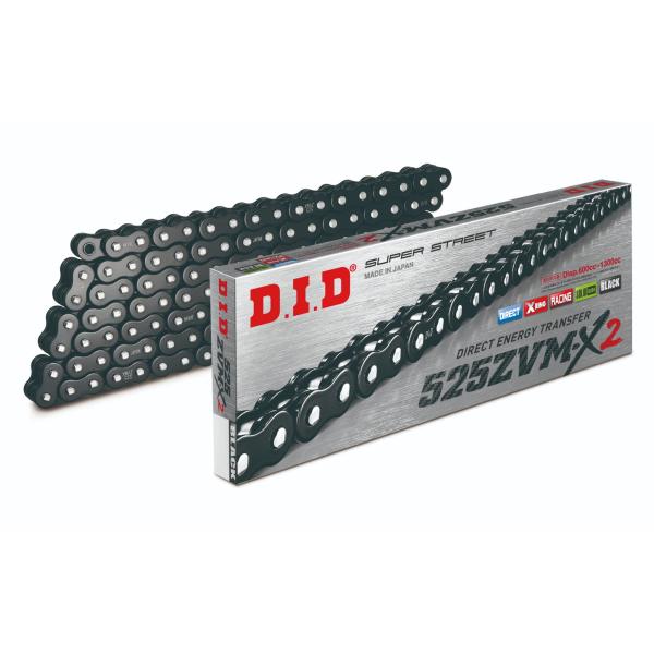 DID 525ZVM-X2-112L ZJ(カシメ) BLACK 大同工業株式会社 D.I.D バイ...