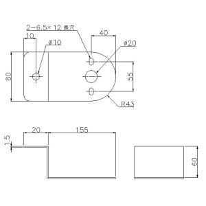 IKK バスマーカー用 Z型 ステー SUS430 Z-108