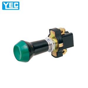 YEC 山口電機工業 引出スイッチ ビス式 2P 12V 緑 電球付 PS06G03｜carpartstsc