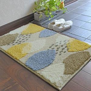 玄関マット 幾何 45×70 cm 洗える 滑...の詳細画像1