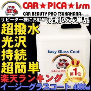 イージーグラスコート 4000ml 液剤のみ 瞬間超撥水 ガラスコーティング剤 ワックス 車 スマホ コーティング メンテナンス プロ 最強