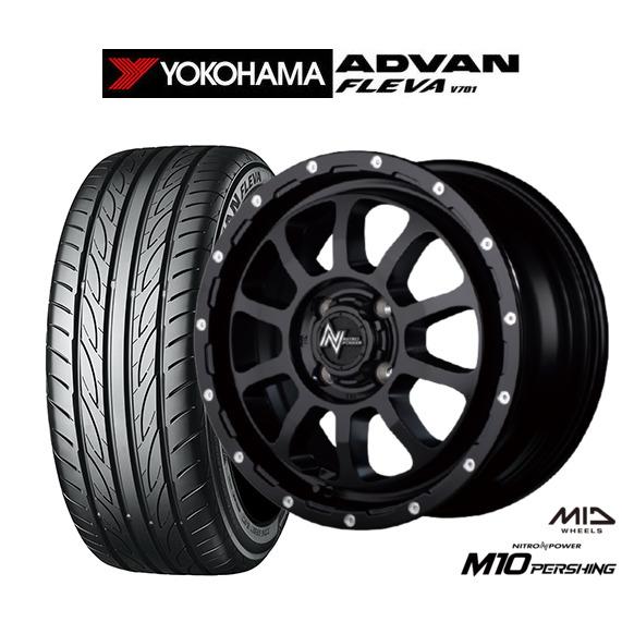 サマータイヤ ホイール4本セット MID ナイトロパワー M10 パーシング KC ヨコハマ ADV...
