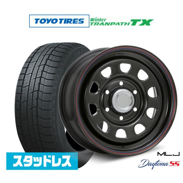 スタッドレスタイヤ ホイール4本セット MLJ デイトナ SS トーヨータイヤ ウィンタートランパス...