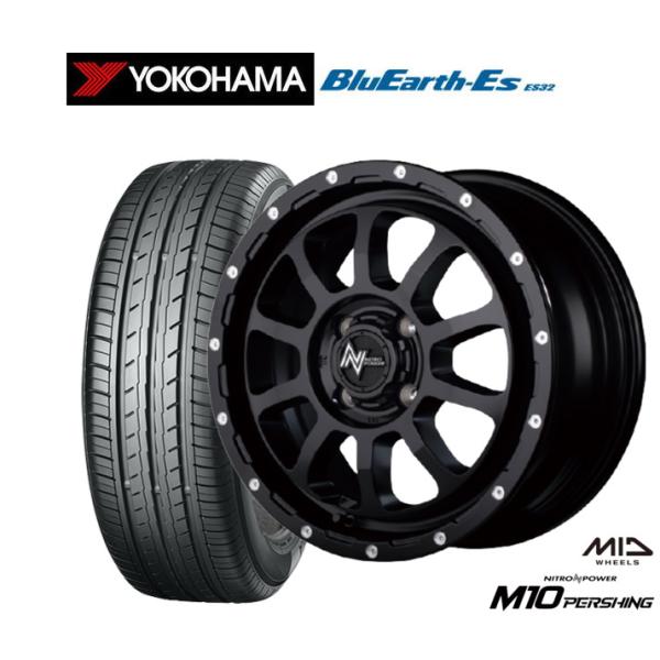 サマータイヤ ホイール4本セット MID ナイトロパワー M10 パーシング KC ヨコハマ Blu...