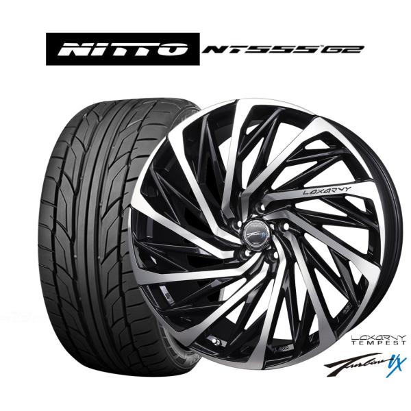 サマータイヤ ホイール4本セット BADX ロクサーニ テンペストタービンVX NITTO NT55...