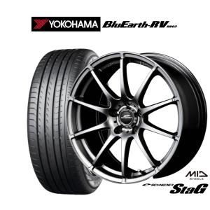 サマータイヤ ホイール4本セット MID シュナイダー スタッグ ヨコハマ BluEarth ブルーアース RV03(RV-03) 195/65R15