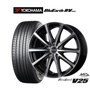 サマータイヤ ホイール4本セット MID ユーロスピード V25 ヨコハマ BluEarth ブルーアース RV03(RV-03) 215/55R17｜carport-maluzen