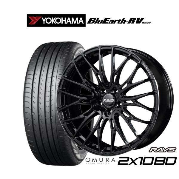 サマータイヤ ホイール4本セット レイズ HOMURA ホムラ 2×10 BD ヨコハマ BluEa...