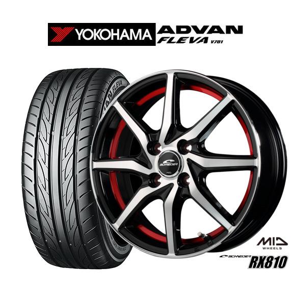 サマータイヤ ホイール4本セット MID シュナイダー RX810 ヨコハマ ADVAN アドバン ...