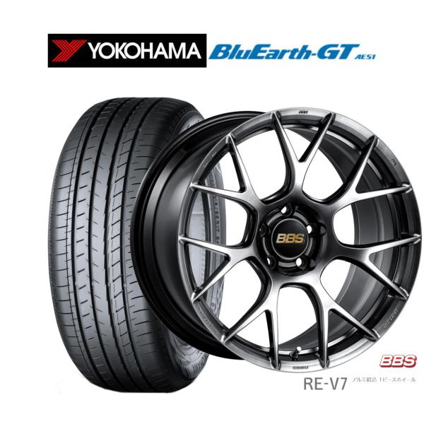 サマータイヤ ホイール4本セット BBS JAPAN RE-V7 ヨコハマ BluEarth ブルー...