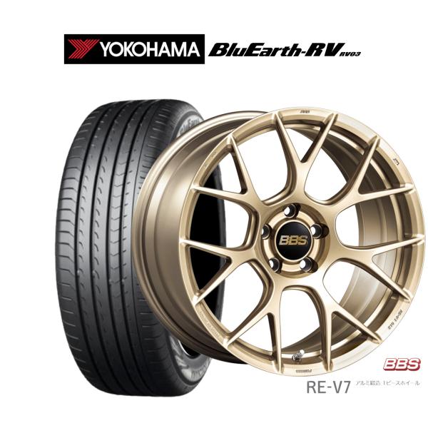 サマータイヤ ホイール4本セット BBS JAPAN RE-V7 ヨコハマ BluEarth ブルー...