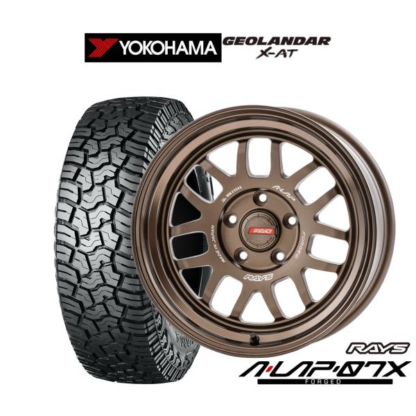 オフロードタイヤ ホイール4本セット レイズ A・LAP A・LAP-07X ヨコハマ GEOLAN...