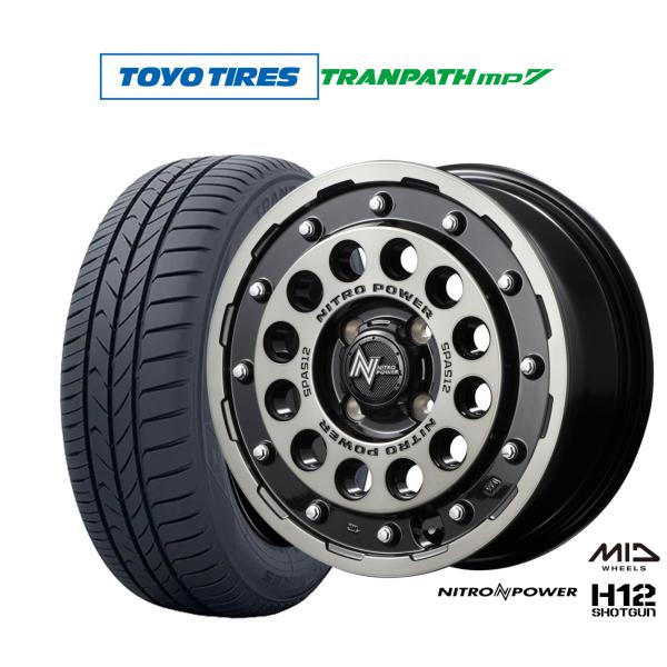 サマータイヤ ホイール4本セット MID ナイトロパワー H12 ショットガン トーヨータイヤ トラ...