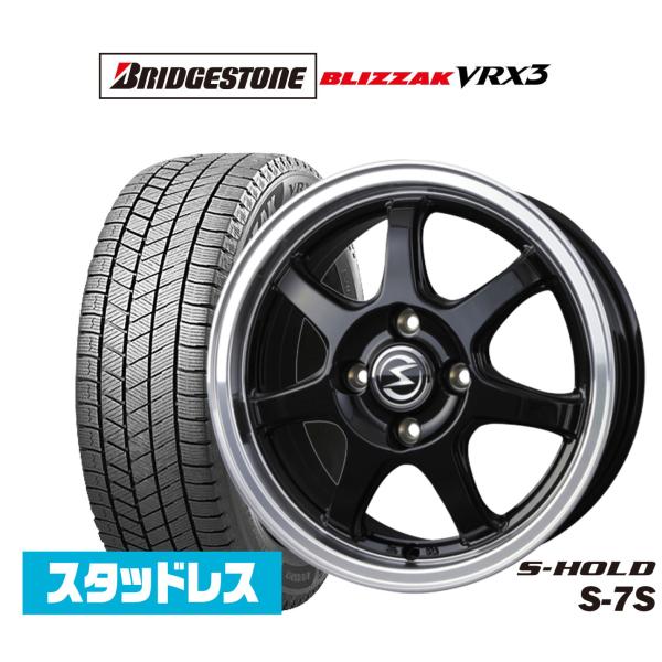 スタッドレスタイヤ ホイール4本セット BADX エスホールド S-7S ブリヂストン BLIZZA...