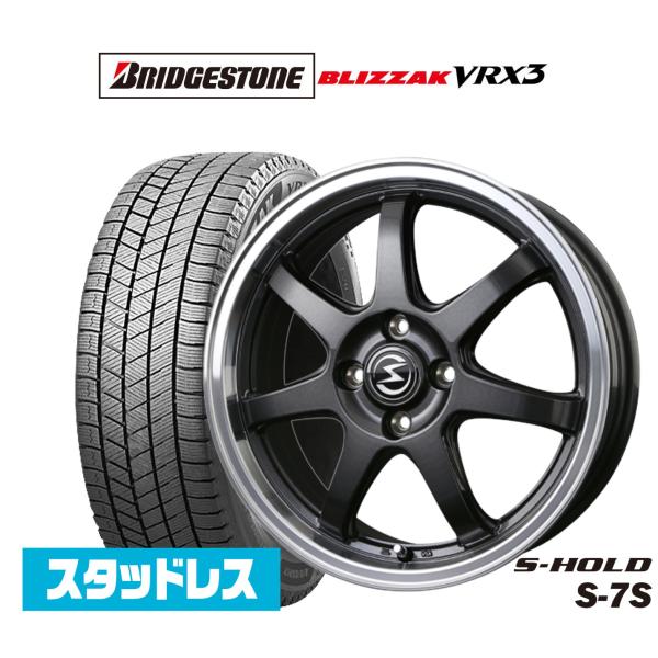 スタッドレスタイヤ ホイール4本セット BADX エスホールド S-7S ブリヂストン BLIZZA...