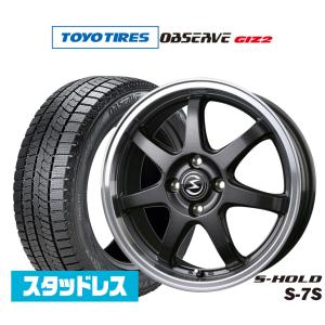 BLIZZAK スタッドレスタイヤ 15インチ スタッドレスタイヤ ホイール4本セット BADX エスホールド S-7S