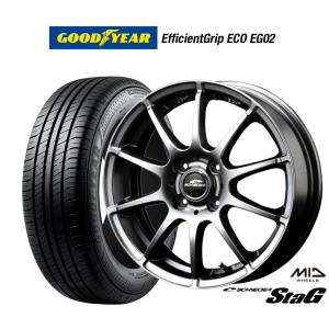 サマータイヤ ホイール4本セット MID シュナイダー スタッグ グッドイヤー エフィシエント グリップ エコ EG02 185/55R16