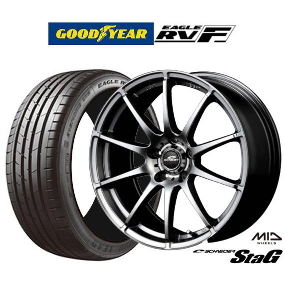 サマータイヤ ホイール4本セット MID シュナイダー スタッグ グッドイヤー イーグル RV-F(...