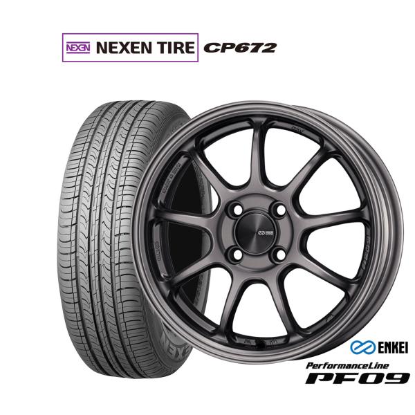 サマータイヤ ホイール4本セット エンケイ PF09 NEXEN ネクセン CP672 195/55...