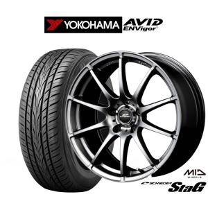 サマータイヤ ホイール4本セット MID シュナイダー スタッグ ヨコハマ AVID エンビガー (S321) 245/40R18｜carport-maluzen