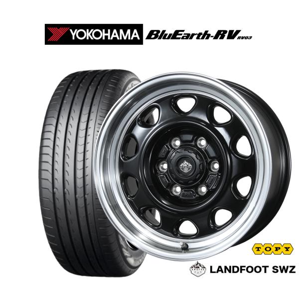 サマータイヤ ホイール4本セット トピー ランドフット SWZ ヨコハマ BluEarth ブルーア...