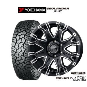 サマータイヤ ホイール4本セット BADX ロックケリー ROCK KELLY MX-II(6穴)  ヨコハマ GEOLANDAR ジオランダー X-AT (G016) 275/65R18｜carport-maluzen