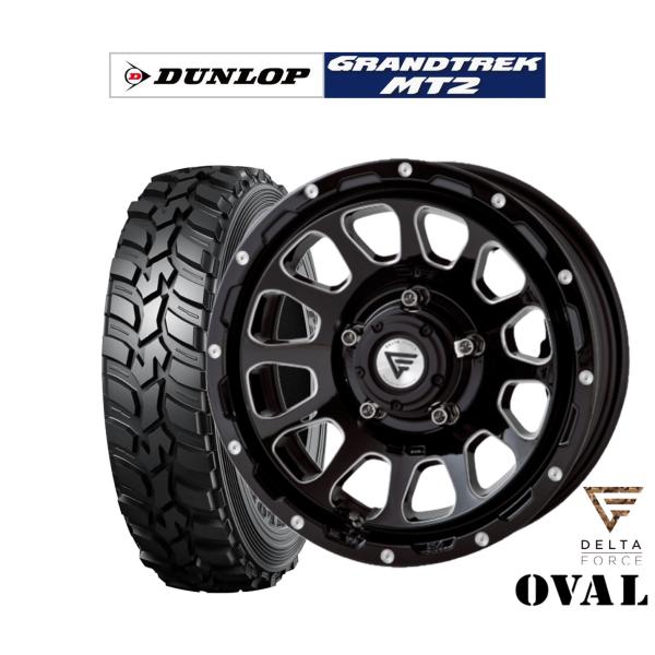 オフロードタイヤ ホイール4本セット FORCE デルタフォース OVAL(オーバル) ダンロップ ...