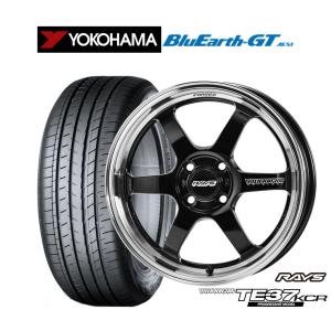サマータイヤ ホイール4本セット レイズ ボルクレーシング TE37 KCR PROGRESSIVE MODEL ヨコハマ BluEarth ブルーアース GT (AE51) 195/45R16