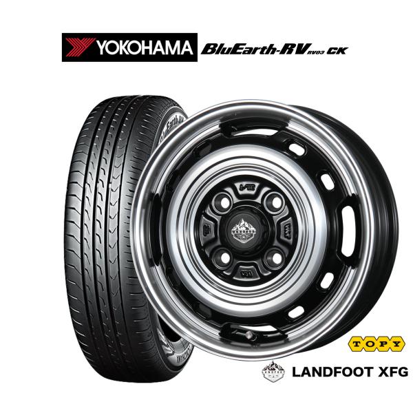 サマータイヤ ホイール4本セット トピー ランドフット XFG ヨコハマ BluEarth ブルーア...