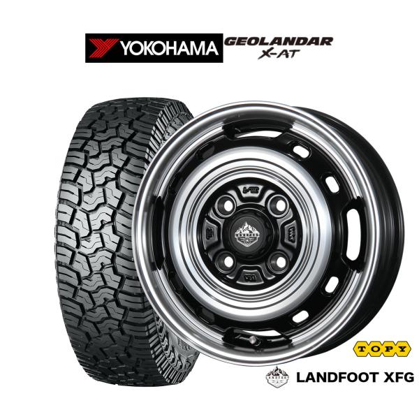 オフロードタイヤ ホイール4本セット トピー ランドフット XFG ヨコハマ GEOLANDAR ジ...