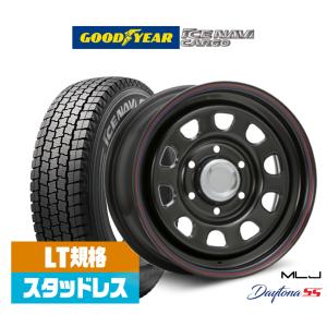 【2023年製】スタッドレスタイヤ ホイール4本セット MLJ デイトナ SS グッドイヤー ICE NAVI アイスナビ カーゴ 195/80R15｜carport-maluzen