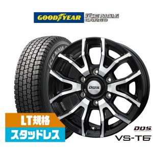 【2023年製】スタッドレスタイヤ ホイール4本セット BADX D,O,S(DOS) VS-T6 グッドイヤー ICE NAVI アイスナビ カーゴ 195/80R15｜carport-maluzen