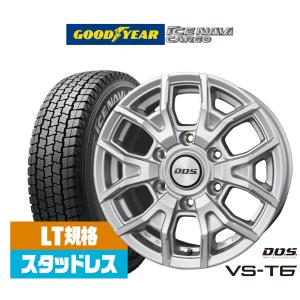 【2024年製】スタッドレスタイヤ ホイール4本セット BADX D,O,S(DOS) VS-T6 グッドイヤー ICE NAVI アイスナビ カーゴ  195/80R15