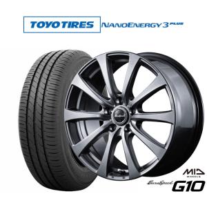 サマータイヤ ホイール4本セット MID ユーロスピード G-10 トーヨータイヤ NANOENERGY ナノエナジー 3プラス  195/55R16｜カーポートマルゼン