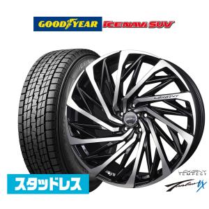 【2025年製】スタッドレスタイヤ ホイール4本セット BADX ロクサーニ テンペストタービンVX グッドイヤー ICE NAVI アイスナビ SUV  215/50R18