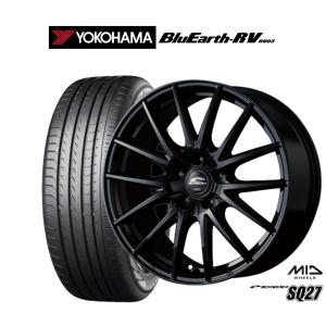 サマータイヤ ホイール4本セット MID シュナイダー SQ27 ヨコハマ BluEarth ブルーアース RV03(RV-03) 205/55R17｜carport-maluzen