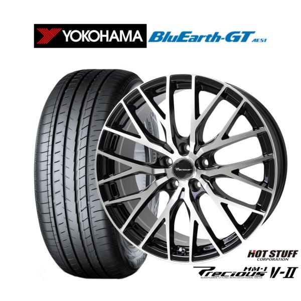 サマータイヤ ホイール4本セット ホットスタッフ プレシャス HM-1 V-II ヨコハマ BluE...