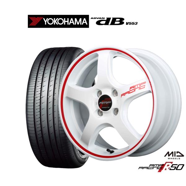 サマータイヤ ホイール4本セット MID RMPレーシング R50 ヨコハマ ADVAN アドバン ...