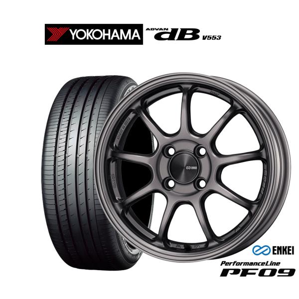 サマータイヤ ホイール4本セット エンケイ PF09 ヨコハマ ADVAN dB(V553) 195...