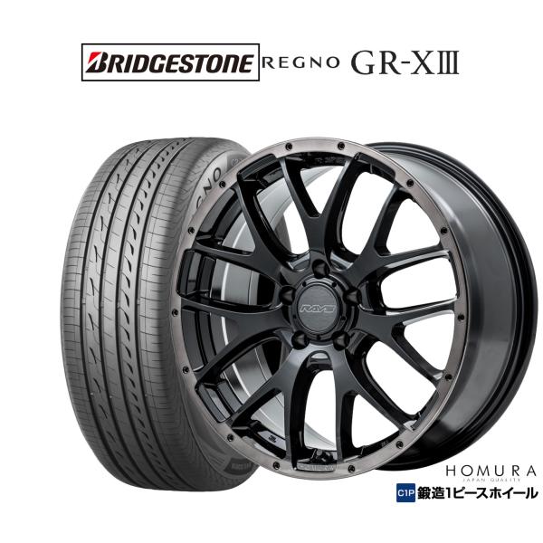 サマータイヤ ホイール4本セット レイズ HOMURA ホムラ 2×7 FA BLACK CLEAR...