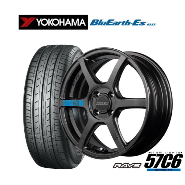 サマータイヤ ホイール4本セット レイズ グラムライツ 57 C6 SPEC-M ヨコハマ BluE...