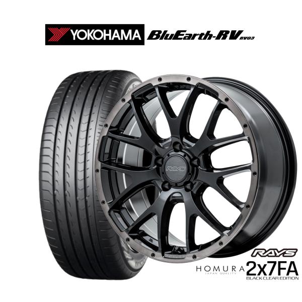 サマータイヤ ホイール4本セット レイズ HOMURA ホムラ 2×7 FA BLACK CLEAR...