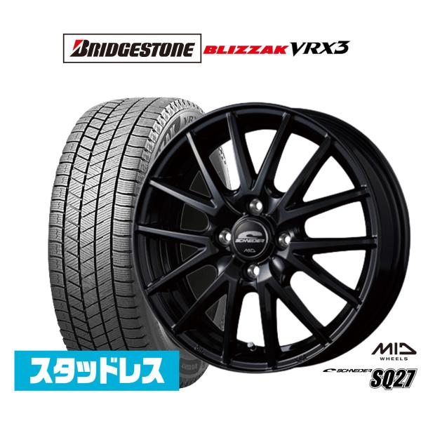 スタッドレスタイヤ ホイール4本セット MID シュナイダー SQ27 ブリヂストン BLIZZAK...