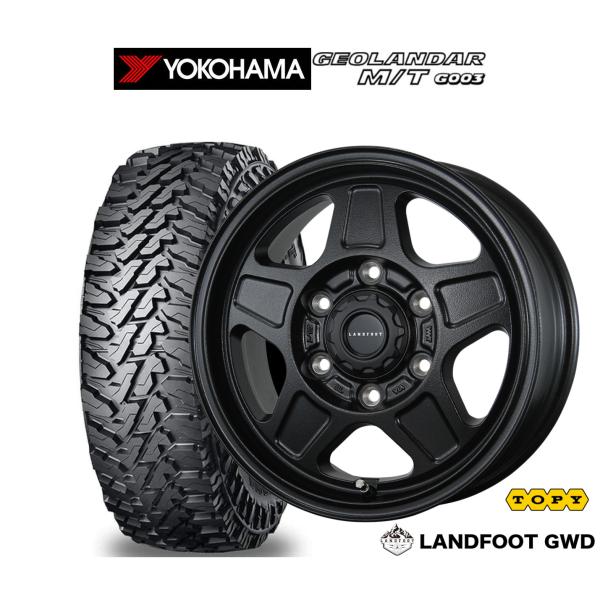 オフロードタイヤ ホイール4本セット トピー ランドフット GWD ヨコハマ GEOLANDAR ジ...