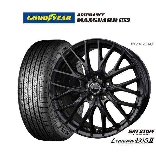 サマータイヤ ホイール4本セット ホットスタッフ エクシーダー E05II ブラックVer. グッド...